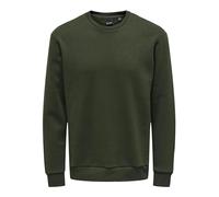 Only & Sons Pull Sweatshirt Homme Basique Coupe régulière Manches Longues sans Capuche ONSCERES, Couleurs:Vert, Size:S