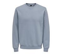 Only & Sons Pull Sweatshirt Homme Basique Coupe régulière Manches Longues sans Capuche ONSCERES, Couleurs:Gris, Size:XXL