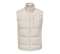 ONLY & SONS Quilted Vest Onsjake OTW Noos Gilet matelassé, Doublure argentée, XS Hommes
