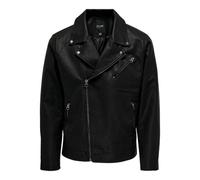 Only & Sons - Sean PU Biker - Homme - Vestes - Noir - Taille: S