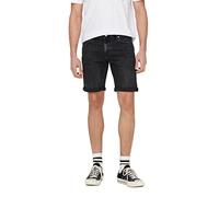 ONLY & SONS Short en Jean pour Homme, Noir délavé, M