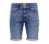 Only & Sons Shorts en Denim Capri pour Hommes O&S 3/4 Pantalon Bermuda Eté Court Pantalon décontracté Trousers ONSPLY