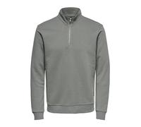 ONLY & SONS Half Onsceres Demi-Zip Sweat, Castor Gray, L Homme