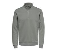 ONLY & SONS Onsceres Demi-Zip Sweat, Castor Gray, M