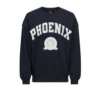 Only & Sons Sweat-shirt 'Lawson' gris clair / noir / blanc, Taille M