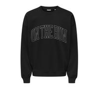 Only & Sons Sweat-shirt 'ONSTURNER' noir / blanc, Taille XS