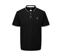 ONLY & SONS Homme Onsfletcher Slim Noos Polo, Noir/Détails : Bande Contrastée Blanche Brillante, XL EU