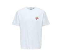 Only & Sons T-Shirt 'Fred Life RLX' mélange de couleurs / blanc, Taille M