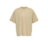 Only & Sons T-Shirt 'Louis' noisette / jaune / vert / blanc, Taille XL
