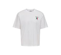 Only & Sons T-Shirt 'ONSFRED ESCAPE' pomme / framboise / noir / blanc, Taille XXL
