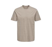 ONLY & SONS Onsfred Life RLX SS Stripe Tee Noos, Desert Taupe, XL Hommes