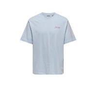 Only & Sons T-Shirt 'ONSMALIK TROPICO' bleu ciel / vert foncé / lilas / rose, Taille XXL