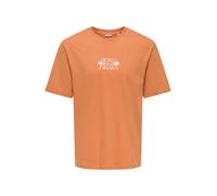 Only & Sons T-Shirt 'ONSMALIK TROPICO' marron / cognac / vert / blanc, Taille XXL