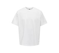 ONLY & SONS T-Shirt pour Homme, Coupe Ample, col Rond, Blanc éclatant., XXL