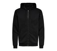 Only & Sons Homme Veste de survêtement Onsceres Life Sweat à capuche zippé Noir L