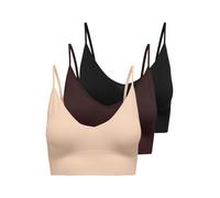 ONLY Soutien-gorge 'ONLVICKY' beige / marron / noir, Taille 70-75
