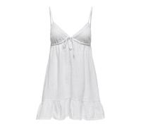 ONLY Strap V-Neck Dress WVN Onlblake Life Robe à Bretelles et col en V, Blanc éclatant, M Femmes