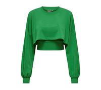 Only - Sweat court avec col rond - Femme - Sweatshirts et sweats à capuche - Vert - Taille: 40 FR