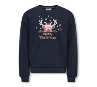 ONLY - Sweat Gris Clair imprimé avec des Manches Longues et Une Coupe Droite à col Rond
