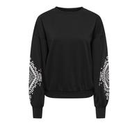 ONLY Sweat-shirt 'Brooke' noir / blanc, Taille S