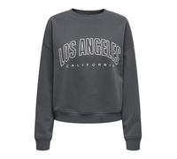 ONLY Sweat-shirt gris foncé / blanc, Taille S