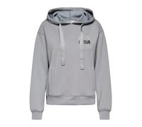 ONLY Sweat-shirt 'ONLALINA' gris / noir / argent, Taille S