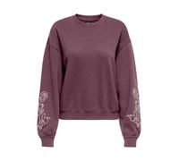 ONLY Sweat-shirt 'ONLBROOKE' beige clair / aubergine, Taille XL