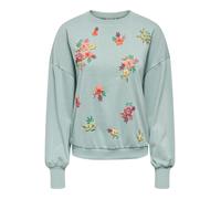 ONLY Sweat-shirt 'ONLBrooke' bleu / jaune / vert pastel / rose, Taille M
