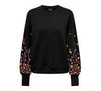 ONLY Sweat-shirt 'ONLBrooke' bleu / orange / noir / blanc, Taille L