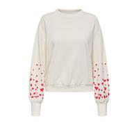 ONLY Sweat-shirt 'ONLBrooke' grenadine / blanc, Taille XXL