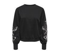 ONLY Sweat-shirt 'ONLBROOKE' gris clair / noir, Taille S