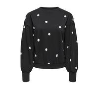 ONLY Sweat-shirt 'ONLBROOKE' jaune / noir / blanc, Taille M