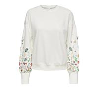 ONLY Sweat-shirt 'ONLBrooke' menthe / vert foncé / orange / blanc, Taille S