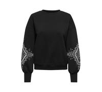 ONLY Sweat-shirt 'ONLCally' noir / blanc, Taille XS