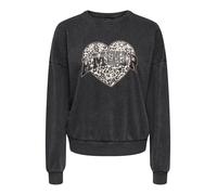 ONLY O-Neck Onllauren Life L/S Animal Col Rond CC SWT, Noir, XS Femme