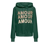 Sweatshirts à capuche femmes Only ONLMAIA L/S BELIEVE HOOD Vert EU S