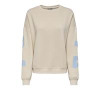 Only Sweat-Shirt ONLSWEAT L/S Back/Manches Courtes pour Femme - Coupe Droite, Bouleau, M