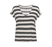 ONLY T-shirt noir chiné / blanc chiné, Taille M