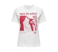 ONLY T-shirt 'ONLALBA' rouge / blanc, Taille XS