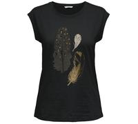 ONLY T-shirt 'ONLBone' or / taupe / noir / blanc cassé, Taille M