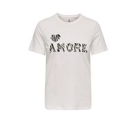 ONLY T-shirt 'ONLDITTE' crème / noir / blanc, Taille M