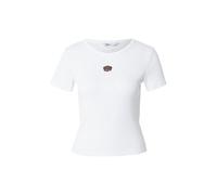 ONLY T-shirt 'ONLELVA JUNE' brun foncé / noir / blanc, Taille XL