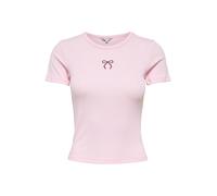 ONLY T-shirt 'ONLELVA JUNE' rose / rouge carmin, Taille XXXL