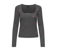 ONLY T-shirt 'ONLEMMA' rouge / noir / blanc, Taille L