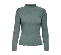 ONLY Onlemma L/S High Neck Top Noos JRS T-Shirt, Vert (Vert baume/mélangé), M Femmes