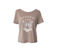 ONLY T-shirt 'ONLFREE' beige clair / bleu-gris / bleu ciel / brocart, Taille S