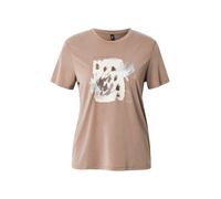 ONLY T-shirt 'ONLFree' beige / moka / gris, Taille XXS