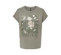 ONLY T-shirt 'ONLFREE NEW' crème / kaki / olive, Taille XS