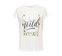 ONLY T-shirt 'ONLFREE NEW' or / noir / blanc, Taille S