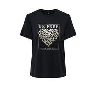 ONLY T-shirt 'ONLFREE' or / gris / noir, Taille L